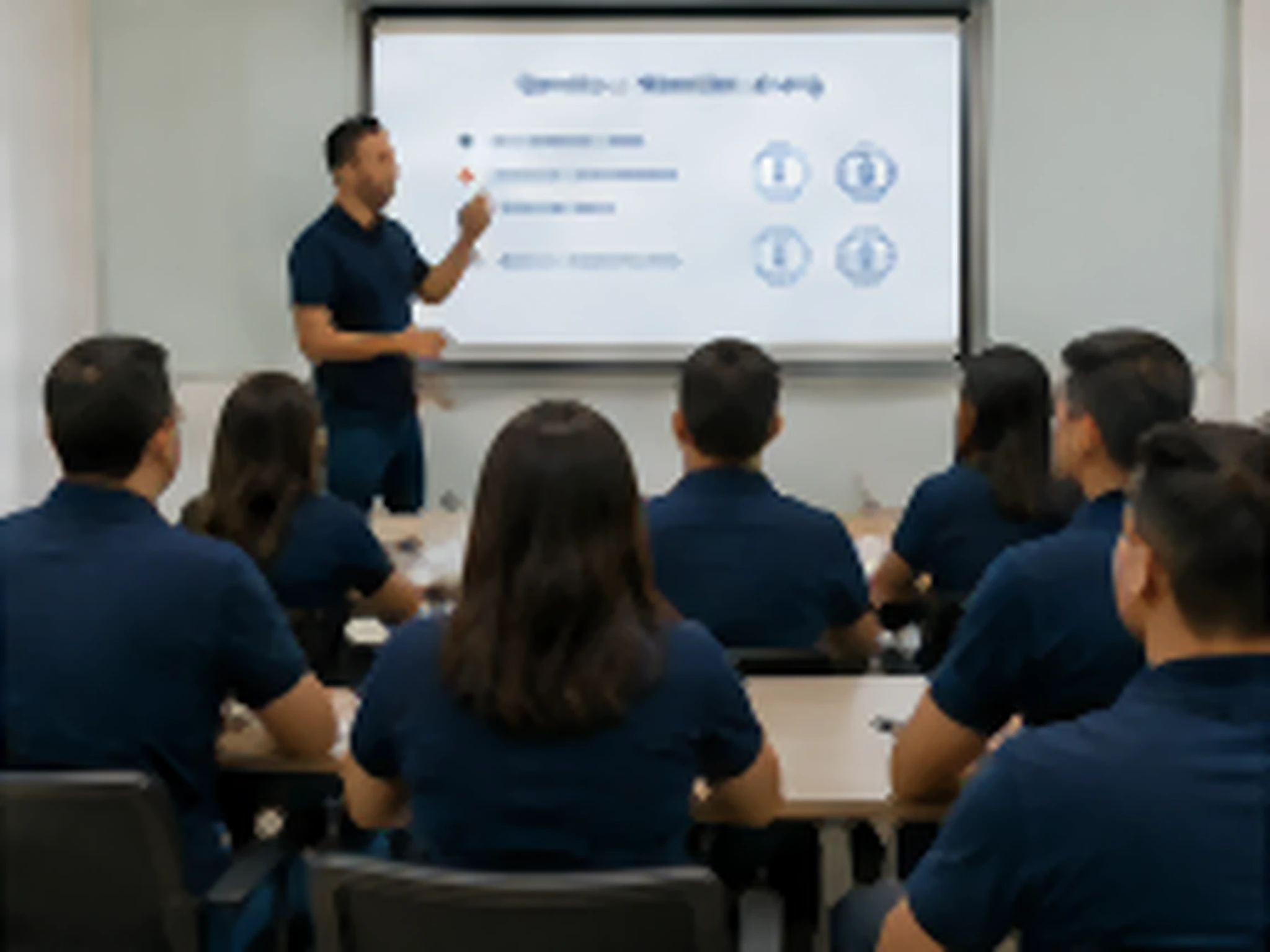 Capacitación a un equipo en sala